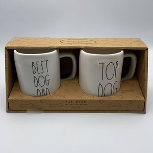 Rae Dunn BEST DOG DAD and TOP DOG Mug Se